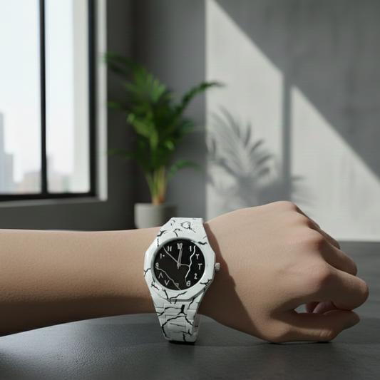 White aura Arabic Watch